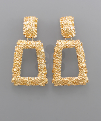 Textured Trapezoid Earrings