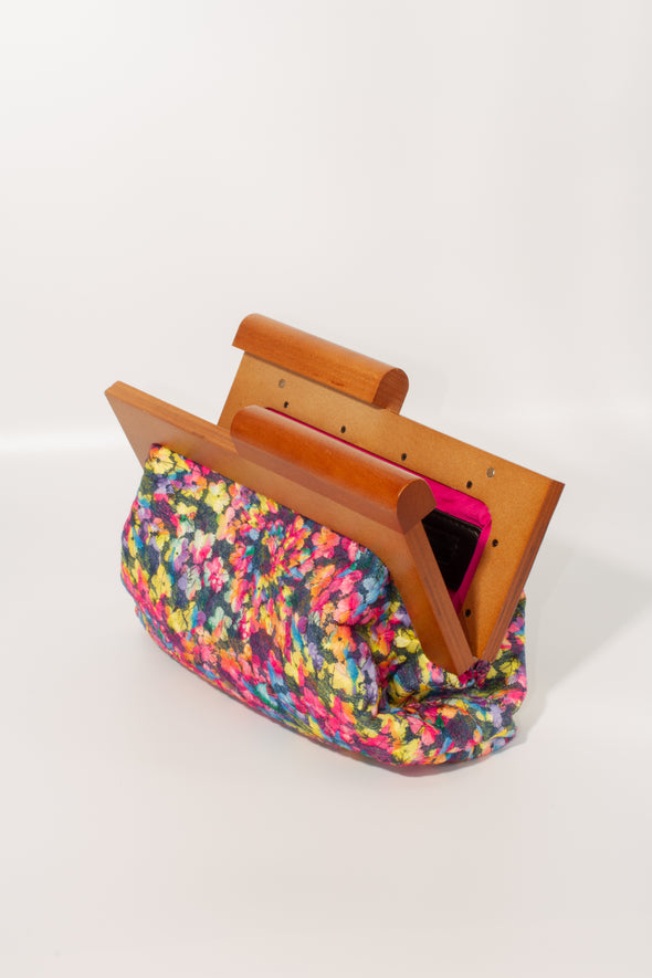Flower Print clutch