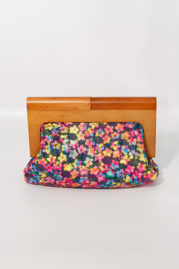 Flower Print clutch