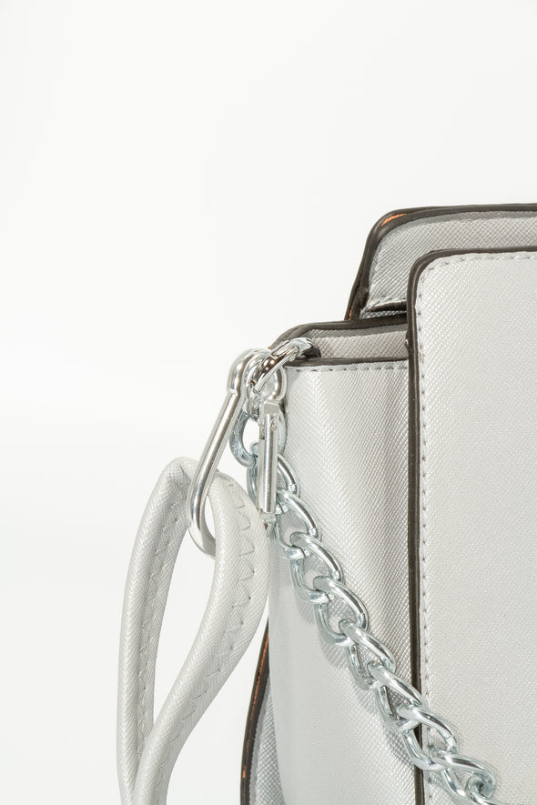 Brushed Chain Shoulder Bag