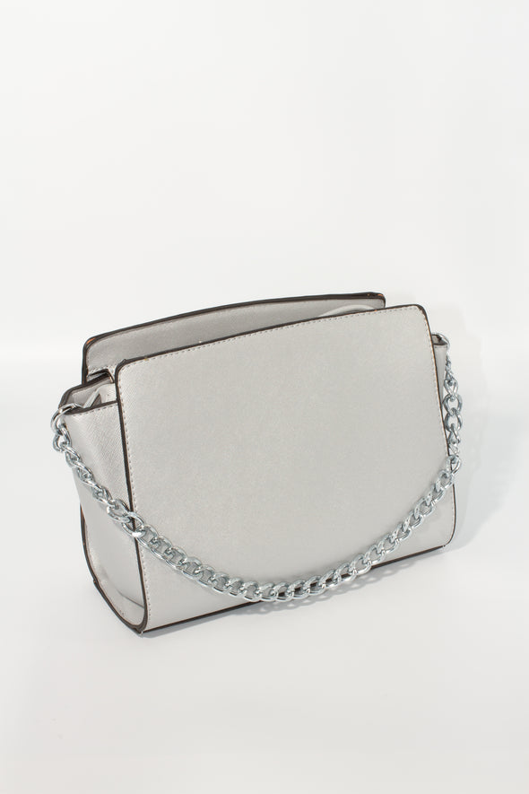 Brushed Chain Shoulder Bag