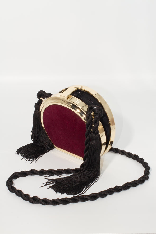 Elysian Velvet Frame Tassel Bag