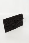 Beaded Envelope Clutch - Black