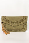 Suede Olive Tassel