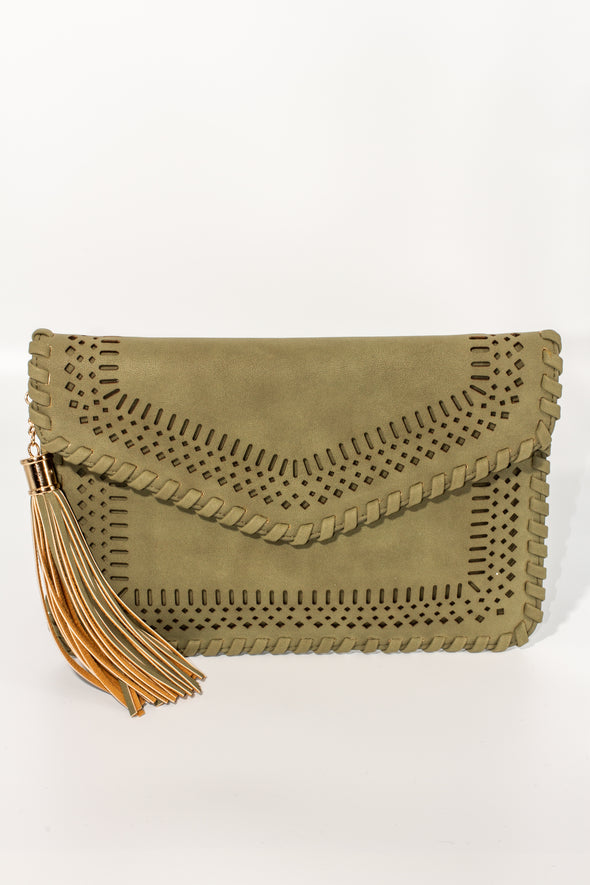 Suede Olive Tassel