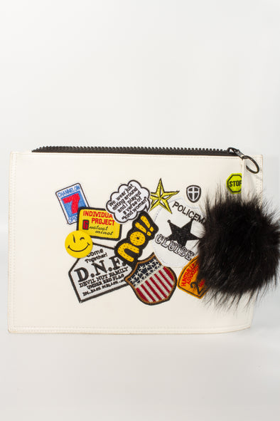Patch It Pom Pom Clutch