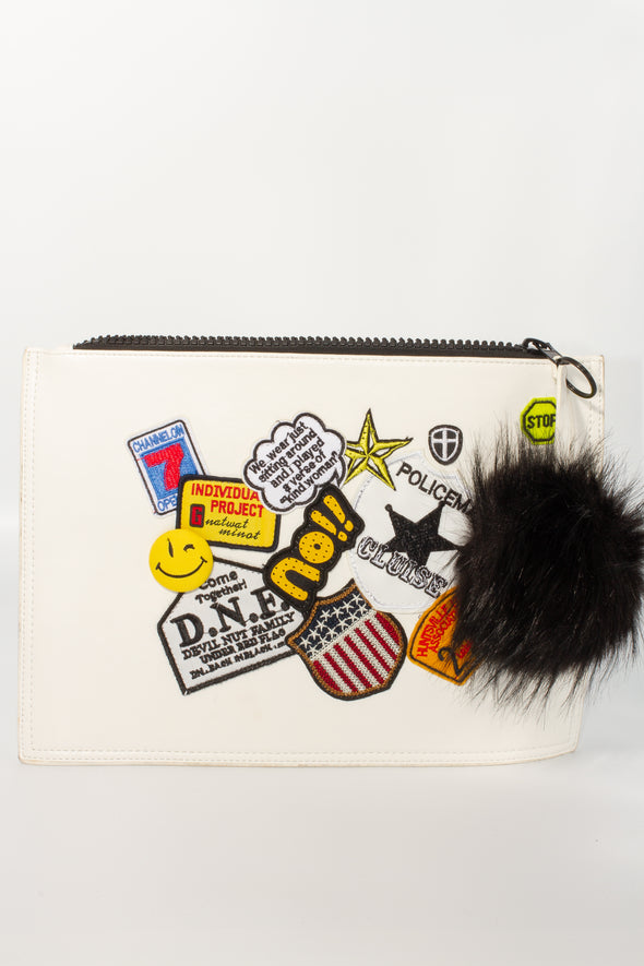 Patch It Pom Pom Clutch