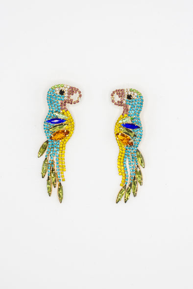 Crystal Parrot Earrings