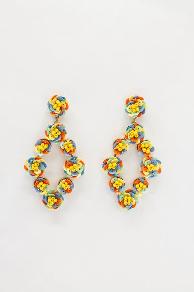 Flower Braided Sequin Drop