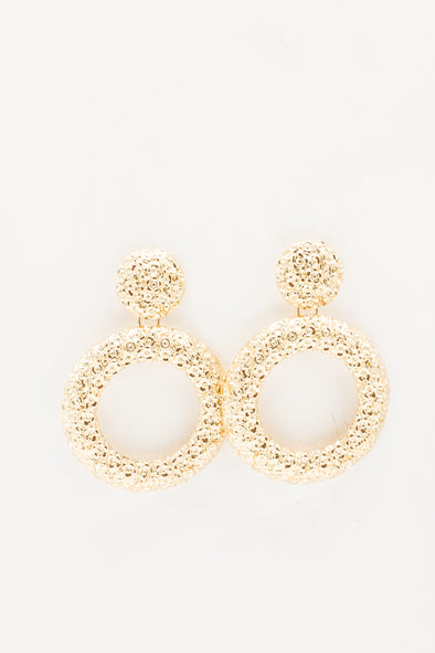 Textured Circle Earrings
