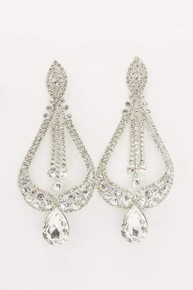 Large Teardrop Chandelier Earrings