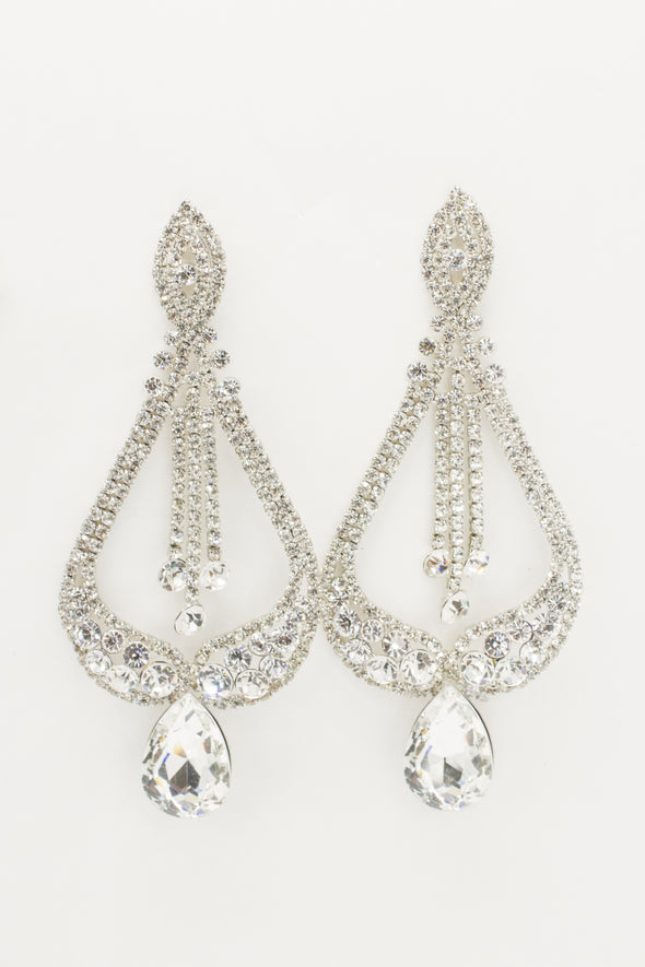 Large Teardrop Chandelier Earrings