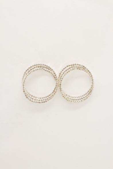 Tres Circle post earrings