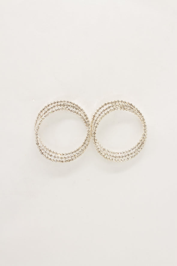 Tres Circle post earrings