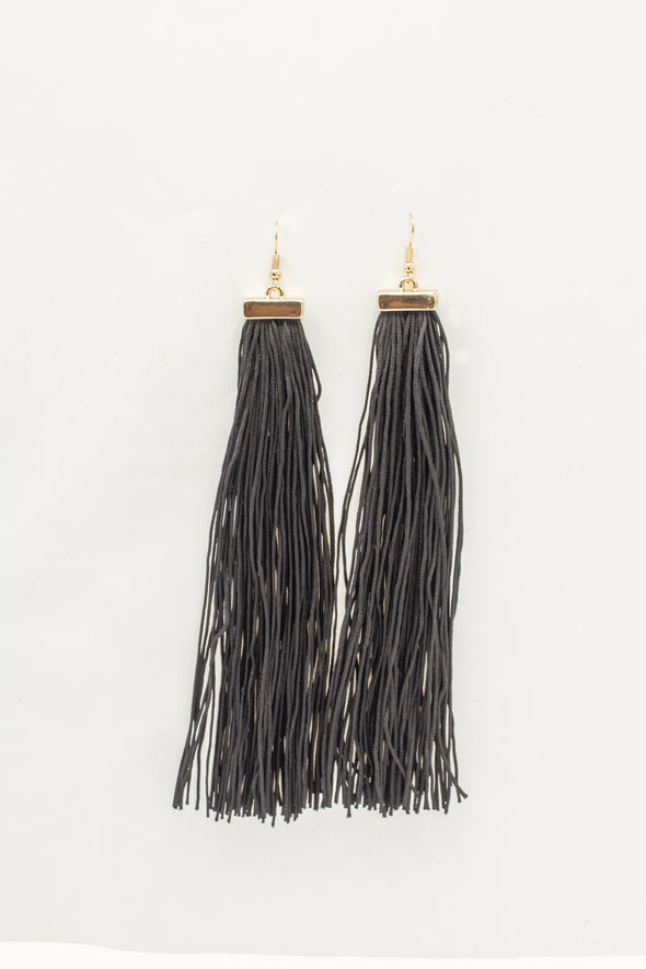 Long Tassel Drop Earrings