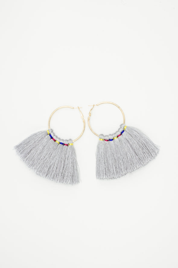 Multi-color wrapped tassel Earrings