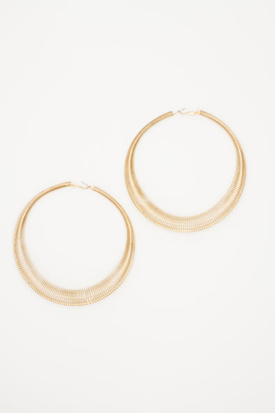 Oversized Spiral Hoop Earrings