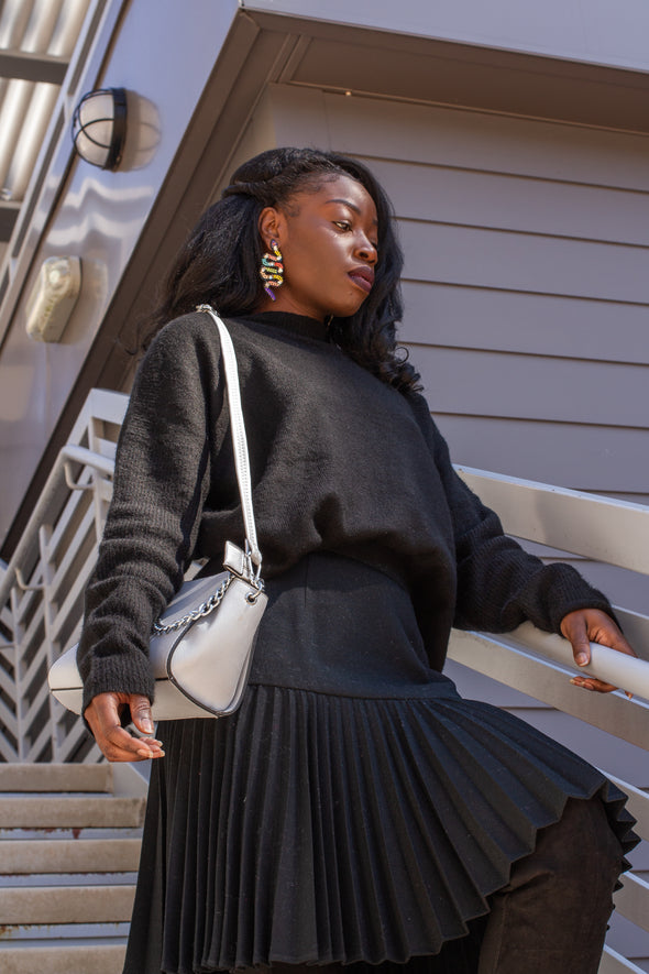 Brushed Chain Shoulder Bag